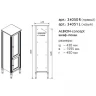 Шкаф пенал Caprigo Albion Concept 43 34050R-SF028 Серый матовый МДФ / ЛДСП, массив дерева