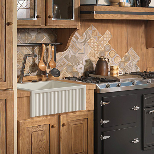 Кухонная мойка Kerasan Hannah Hampshire 60 546001 Белая керамика встраиваемый