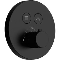 Душевая система AQUAme AQM8401MB с термостатом Черная матовая латунь встраиваемый