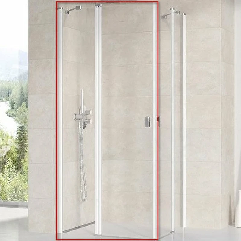 Душевая дверь Ravak Chrome CRV2-80 1QV40100Z1 профиль Белый стекло Transparent