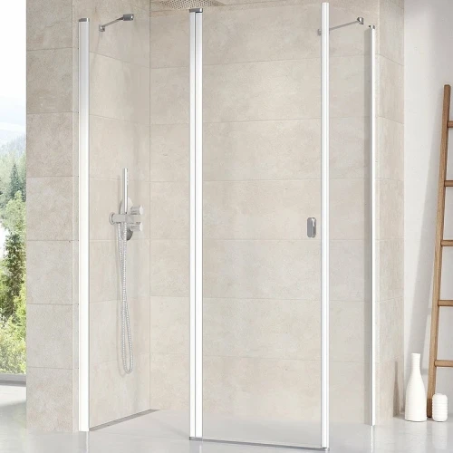 Душевая дверь Ravak Chrome CRV2-80 1QV40100Z1 профиль Белый стекло Transparent