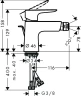 Смеситель для биде Hansgrohe Talis E 71720140 Шлифованная бронза латунь