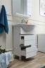 Тумба с раковиной Aquanet Доминика 60 212754 Белая МДФ / ЛДСП
