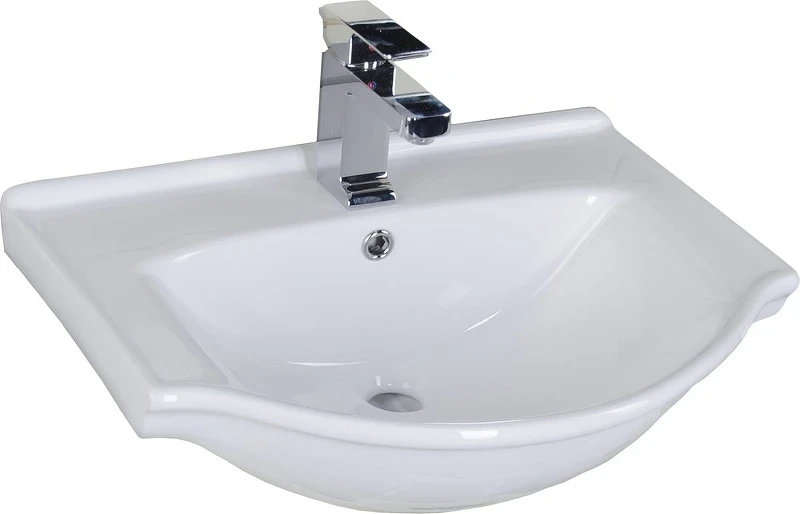 Тумба с раковиной Aquanet Доминика 60 212754 Белая МДФ / ЛДСП