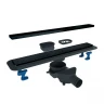 Душевой лоток Bettoserb Compact Line Matte Black 85 13702512BM с решеткой цвет Черный матовый / под плитку