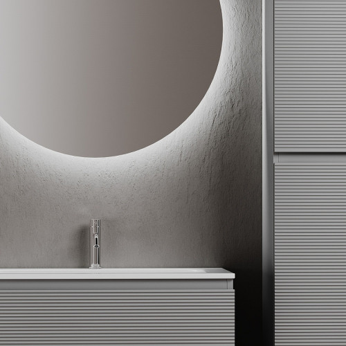 Тумба под раковину Sancos Folk 80 FL80ES подвесная Ergraut soft МДФ / ЛДСП