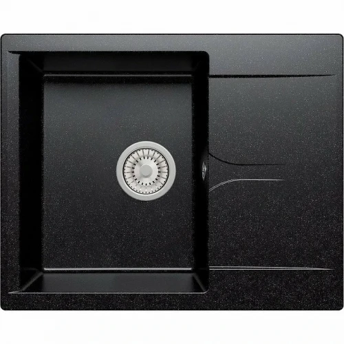 Кухонная мойка Polygran Gals-620 №16 444515 Черная искусственный камень (литьевой мрамор) встраиваемый