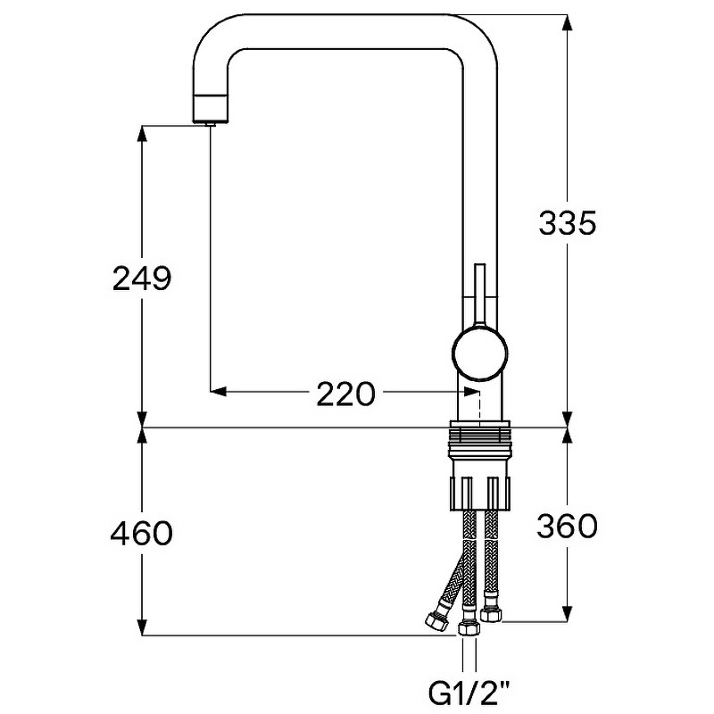 Смеситель для кухни Santek Тесио WH5A43012C001 Хром