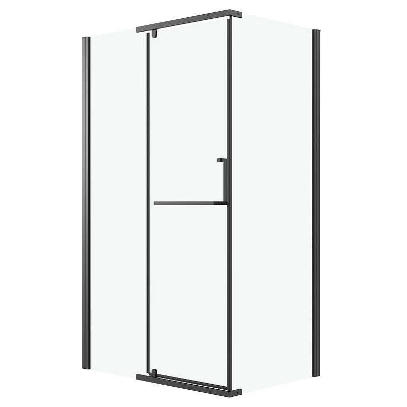 Душевая стенка Grossman Pragma 100 200.K33.03.100.21.00 профиль Черный матовый стекло прозрачное
