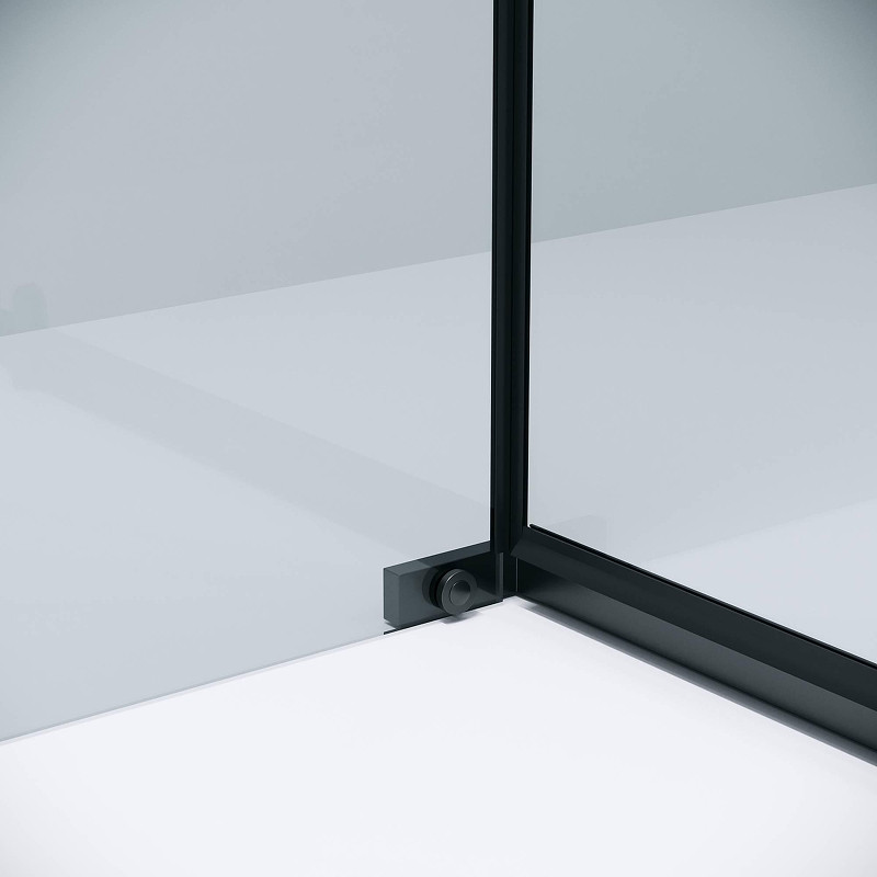 Душевая стенка Grossman Pragma 100 200.K33.03.100.21.00 профиль Черный матовый стекло прозрачное