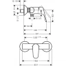 Смеситель для душа Hansgrohe Focus E2 31960000 Хром латунь на стену