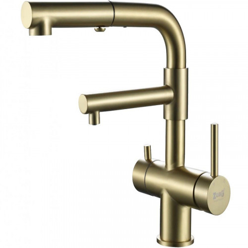 Смеситель для кухни ZorG Inox SZR-3216 BRONZE Бронза нержавеющая сталь