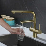 Смеситель для кухни ZorG Inox SZR-3216 BRONZE Бронза нержавеющая сталь