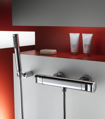 Смеситель для душа Jacob Delafon Singulier E10872-CP с термостатом Хром латунь на стену