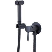 Гигиенический душ со смесителем Bronze de Luxe Scandi 14512B Чёрный матовый латунь на стену
