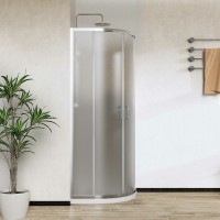 Душевой уголок Vincea City 90x90 VSQ-5CT900MT профиль Хром стекло текстурное