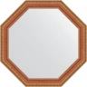 Зеркало Evoform Octagon 62х62 BY 3713 в багетной раме - Бронзовые бусы на дереве 60 мм