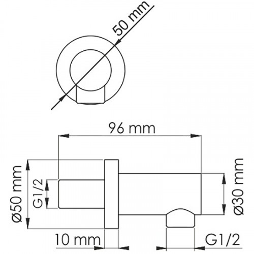 Шланговое подключение WasserKRAFT Isar A111 Темная бронза