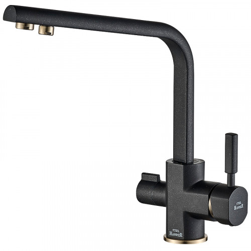 Смеситель для кухни ZorG Steel Hammer SH 909 BLACK BR Черный матовый латунь