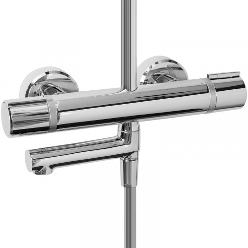 Душевая система Jacob Delafon Atom E26237-CP с термостатом Хром латунь на стену