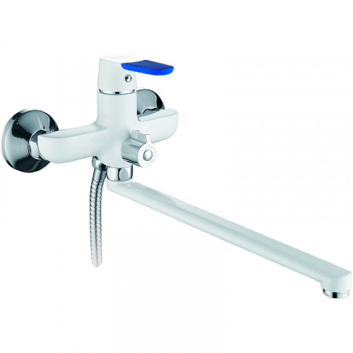 Смеситель для ванны Frap H34 F2234 универсальный Белый Хром латунь на стену