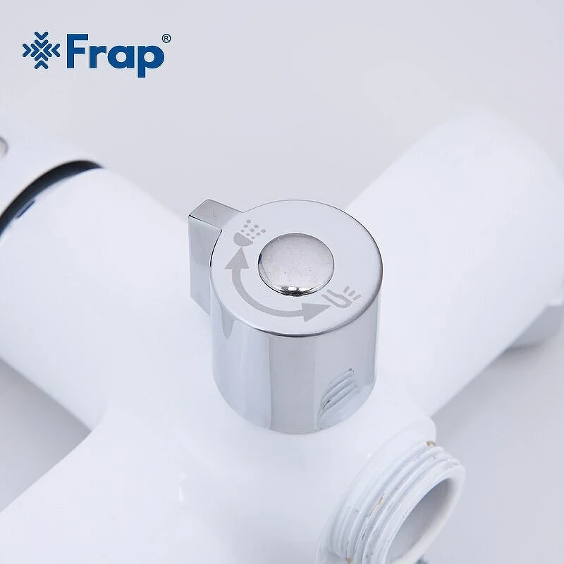 Смеситель для ванны Frap H34 F2234 универсальный Белый Хром латунь на стену