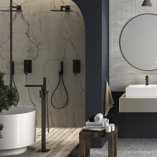 Смеситель для ванны Bossini Aki Z00772.073 Черный матовый