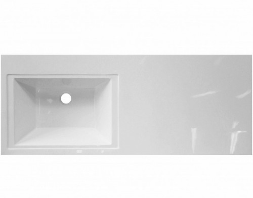 Раковина Эстет Даллас 120 L ФР-00001490 с местом под стиральную машину Белая искусственный камень (литьевой мрамор) с местом под стиральную машину, полувстраиваемая