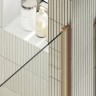 Душевая дверь Maybah Glass MGD-809-2 900x1980 на монопетле Бронза стекло прозрачное