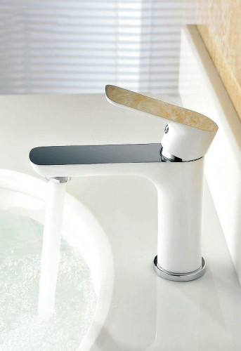 Смеситель для раковины Gappo G48 G1048 Белый Хром латунь