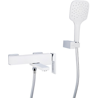 Смеситель для ванны Gappo G17-8 G3217-8 Белый Хром латунь на стену