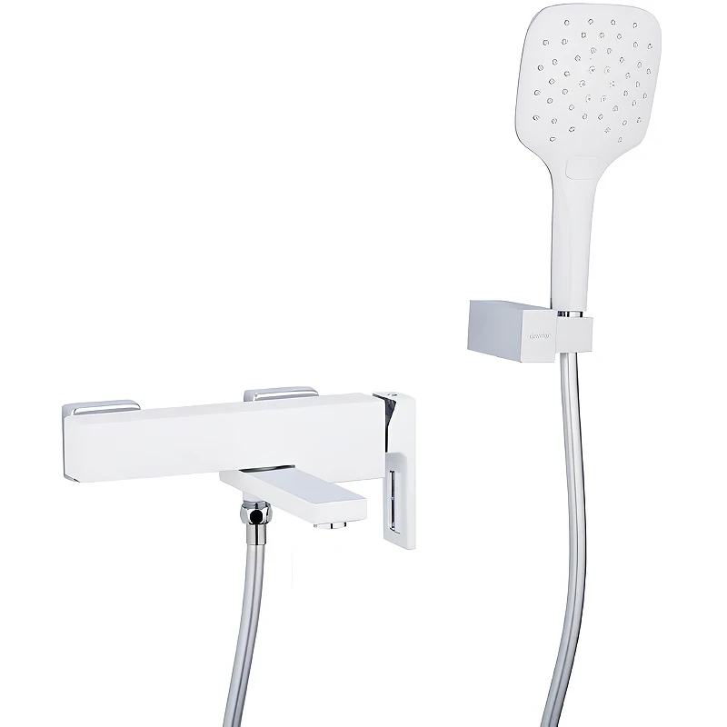 Смеситель для ванны Gappo G17-8 G3217-8 Белый Хром латунь на стену