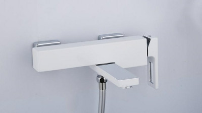 Смеситель для ванны Gappo G17-8 G3217-8 Белый Хром латунь на стену