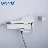 Смеситель для ванны Gappo G17-8 G3217-8 Белый Хром латунь на стену