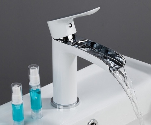 Смеситель для раковины Gappo G48 G1048-8 Белый Хром латунь