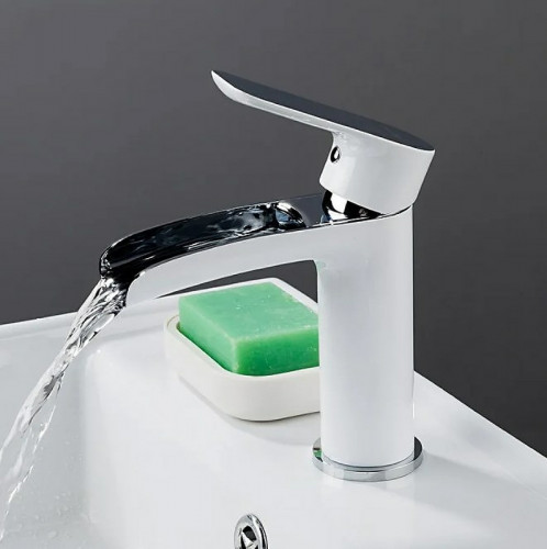 Смеситель для раковины Gappo G48 G1048-8 Белый Хром латунь