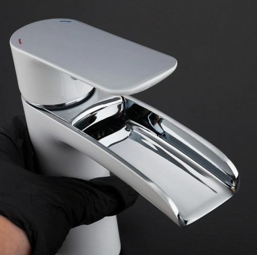 Смеситель для раковины Gappo G48 G1048-8 Белый Хром латунь