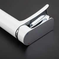 Смеситель для раковины Gappo G48 G1048-8 Белый Хром латунь