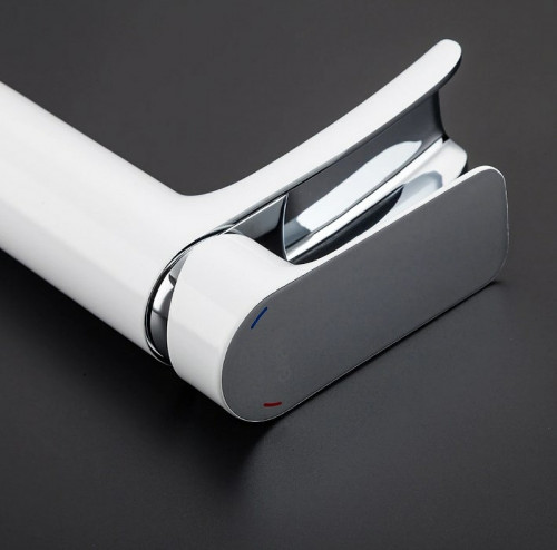 Смеситель для раковины Gappo G48 G1048-8 Белый Хром латунь