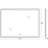 Зеркало BelBagno Marino 110 SPC-MAR-1100-800-LED-TCH-WARM с подсветкой с подогревом с сенсорным выключателем стекло