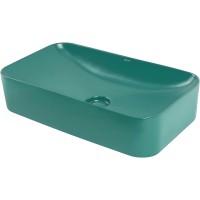 Раковина-чаша Abber Rechteck 61 AC2204MBG Зеленая матовая фаянс накладная