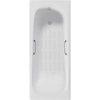 Чугунная ванна Delice Continental 140x70 DLR230619R-AS с отверстиями под ручки с антискользящим покрытием
