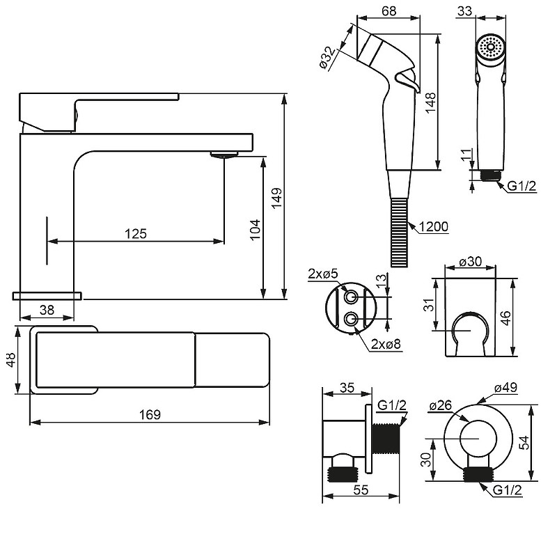Смеситель для раковины Damixa Gala 530300000 Хром латунь