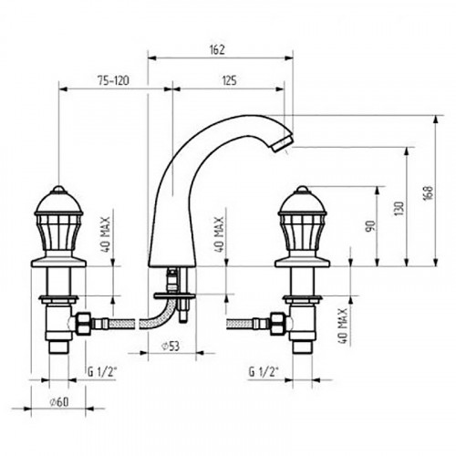 Смеситель для раковины Migliore Prestige Crystal 30859 Бронза латунь