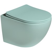 Унитаз SantiLine SL-5103 подвесной Светло-зеленый матовый с сиденьем Микролифт фаянс подвесной