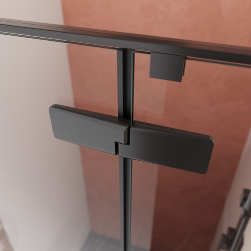 Душевая дверь Cezares Liner 90 R LINER-B-12-90-C-NERO-R профиль Черный матовый стекло прозрачное