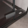 Душевая дверь Cezares Liner 90 R LINER-B-12-90-C-NERO-R профиль Черный матовый стекло прозрачное