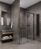 Душевая дверь Timo TDSS-120/03C-8L 1200x2000 T56L раздвижная профиль Черный стекло прозрачное