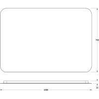 Зеркало Defesto Opti 100x70 DF 2809SH с подсветкой 32W-4500К/Сенсорный выключатель/Нейтральный белый свет