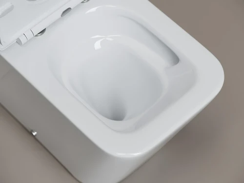 Унитаз-компакт Ceramicanova Кубик (Cubic) CN1803T-B цвет Белый без бачка с сиденьем Микролифт
